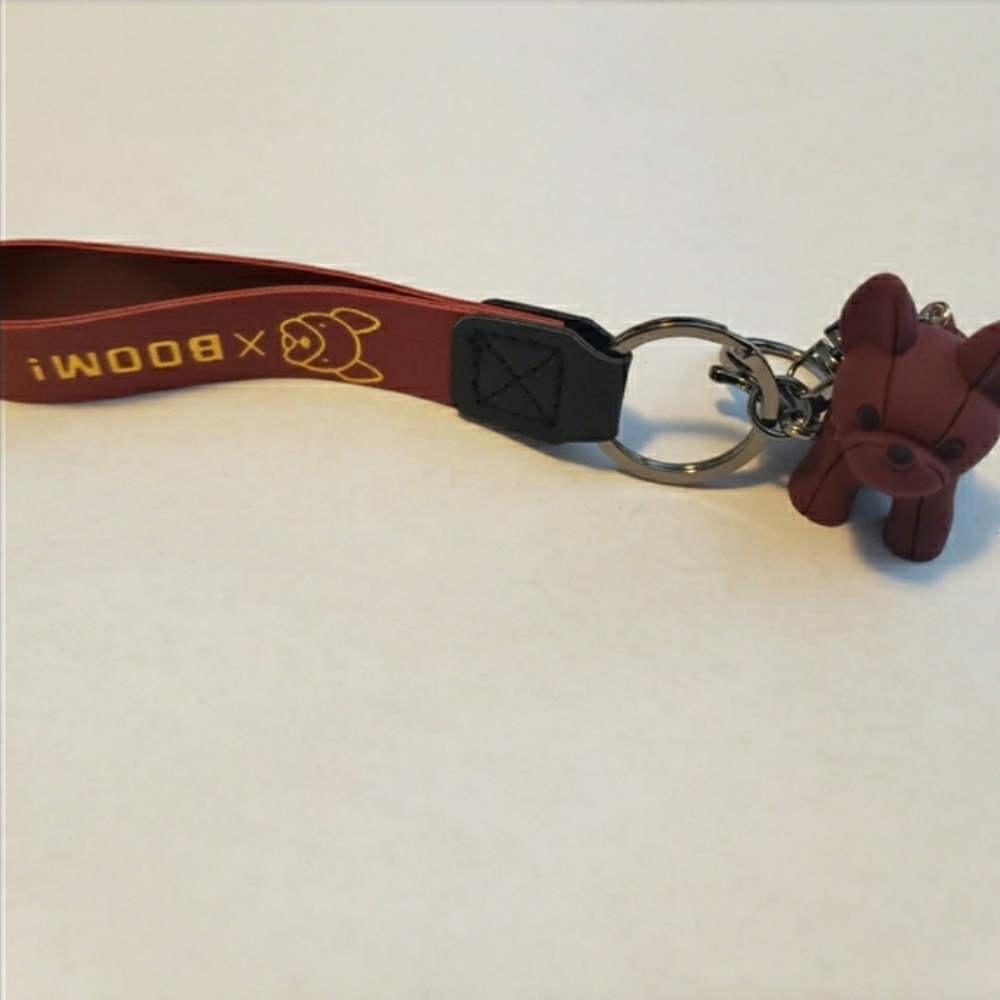 Red French Bulldog Purse Charm Keyring Keychain